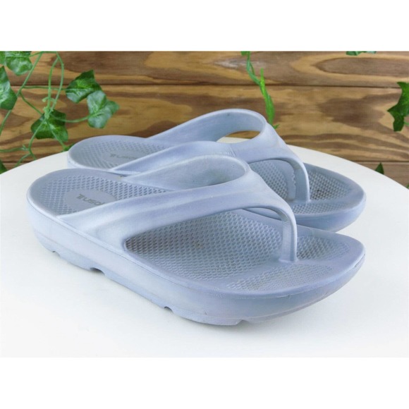Trusols Size 37 M Women Sandal Flip Flop Gray Synthetic - Picture 4 of 10